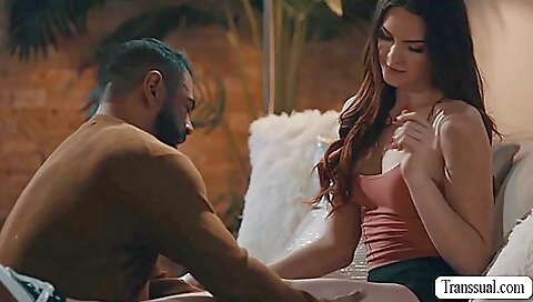 Fat Stepdad Gets His Ass Bareback Fucked By Ts