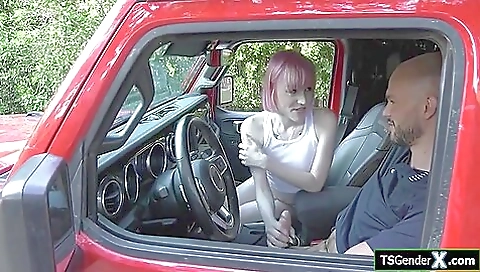 Ts Hitchhiker Claire Tenebrarum Gives Car Bj N Is Barebacked